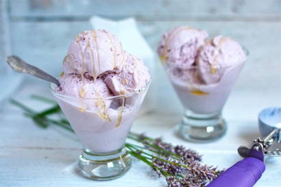 Ingredients for Lavender Honey Gelato