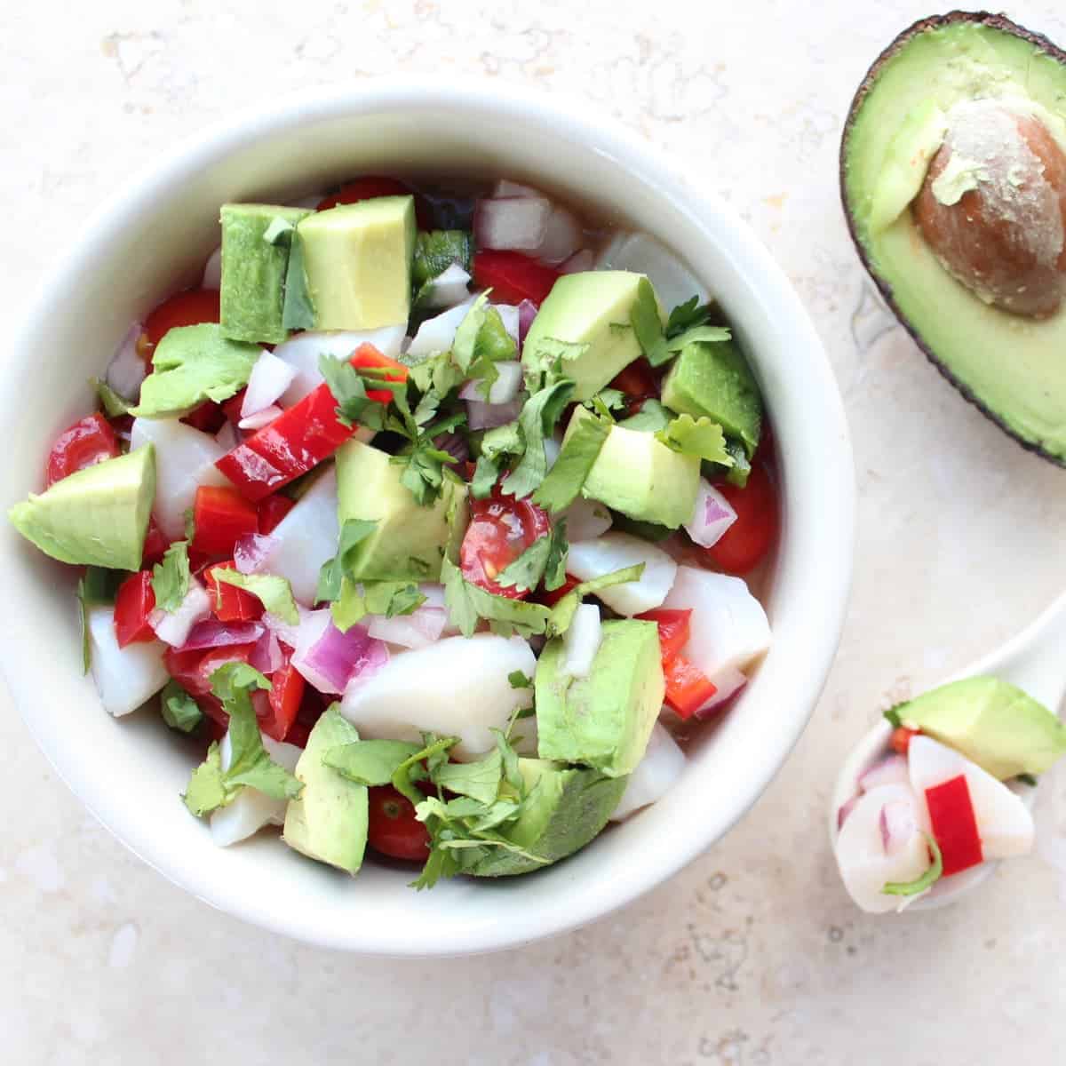 Scallop Ceviche with Avocado Mousse